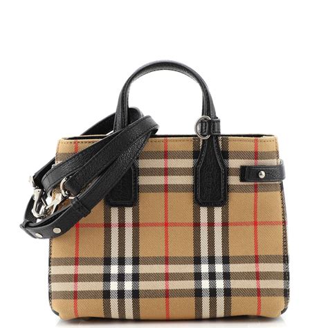 limestone small banner l41 burberry|Burberry Small Banner in Leather and Vintage Check.